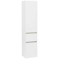 Dulap Înalt 40/180/35 cm  - argintiu/alb, Konventionell, plastic/material pe bază de lemn (40/180/35cm) - Held