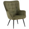 SESSEL in Webstoff Grün  - Grün, Design, Textil/Metall (73/98/79cm) - Ti'me