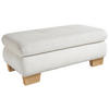 HOCKER Cord Silberfarben  - Eiche Bianco/Silberfarben, KONVENTIONELL, Holz/Textil (129/49/64cm) - SetOne by Musterring