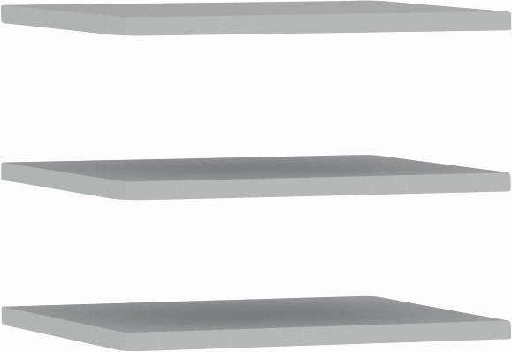 EINLEGEBODENSET 47,8/42/2,2 cm Grau  - Grau, Design, Holzwerkstoff (47,8/42/2,2cm) - Carryhome