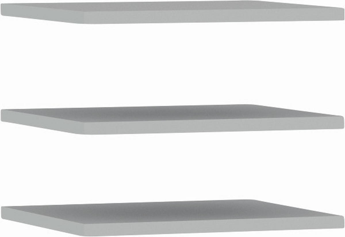 SET DE RAFTURI DETAȘABILE in gri  - gri, material pe bază de lemn (58/1,5/42cm) - Carryhome