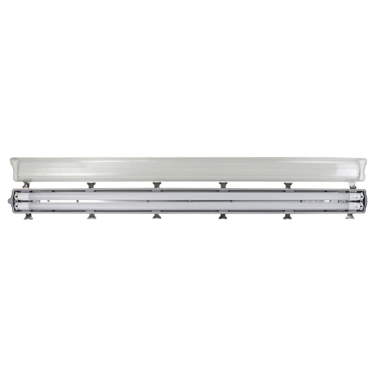 LED-DECKENLEUCHTE 126,8/8,8/5,2 cm  - Grau, Basics, Kunststoff (126,8/8,8/5,2cm)