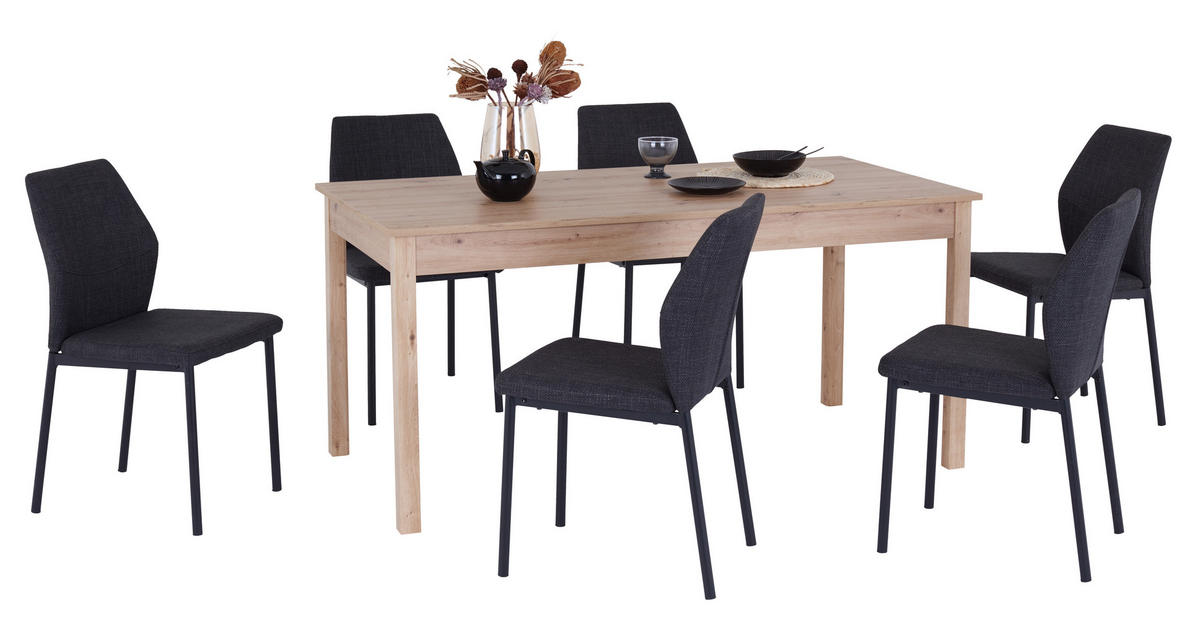 ESSTISCH Eiche Artisan rechteckig  ausziehbar  - Eiche Artisan, KONVENTIONELL, Holzwerkstoff (160-230/80/76cm) - home24