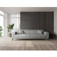 BIGSOFA Webstoff Grau  - Schwarz/Grau, KONVENTIONELL, Textil/Metall (280/80/110cm) - Carryhome