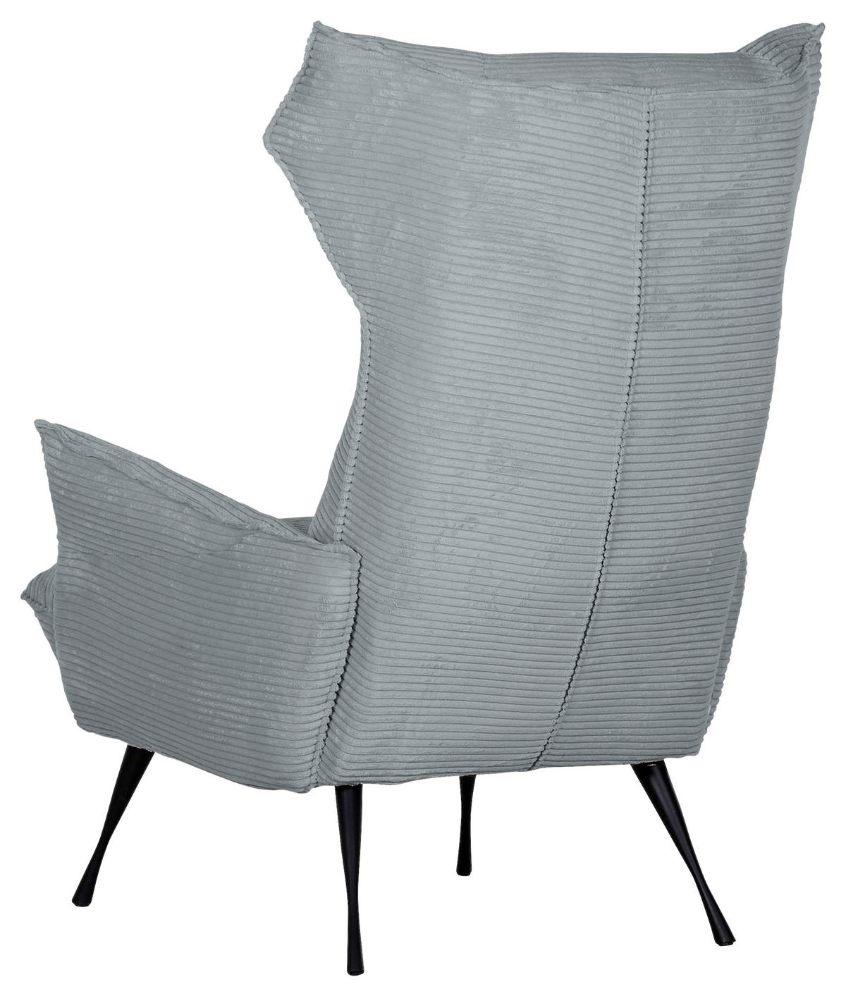 OHRENSESSEL Cord Hellgrau  - Hellgrau/Schwarz, Konventionell, Textil/Metall (83/110/92cm) - MID.YOU