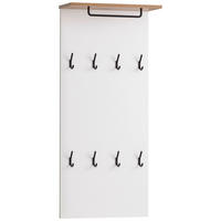 ŠATNÍ PANEL, bílá, barvy dubu, 50/110,6/19,9 cm - bílá/barvy dubu, kompozitní dřevo (50/110,6/19,9cm) - MID.YOU