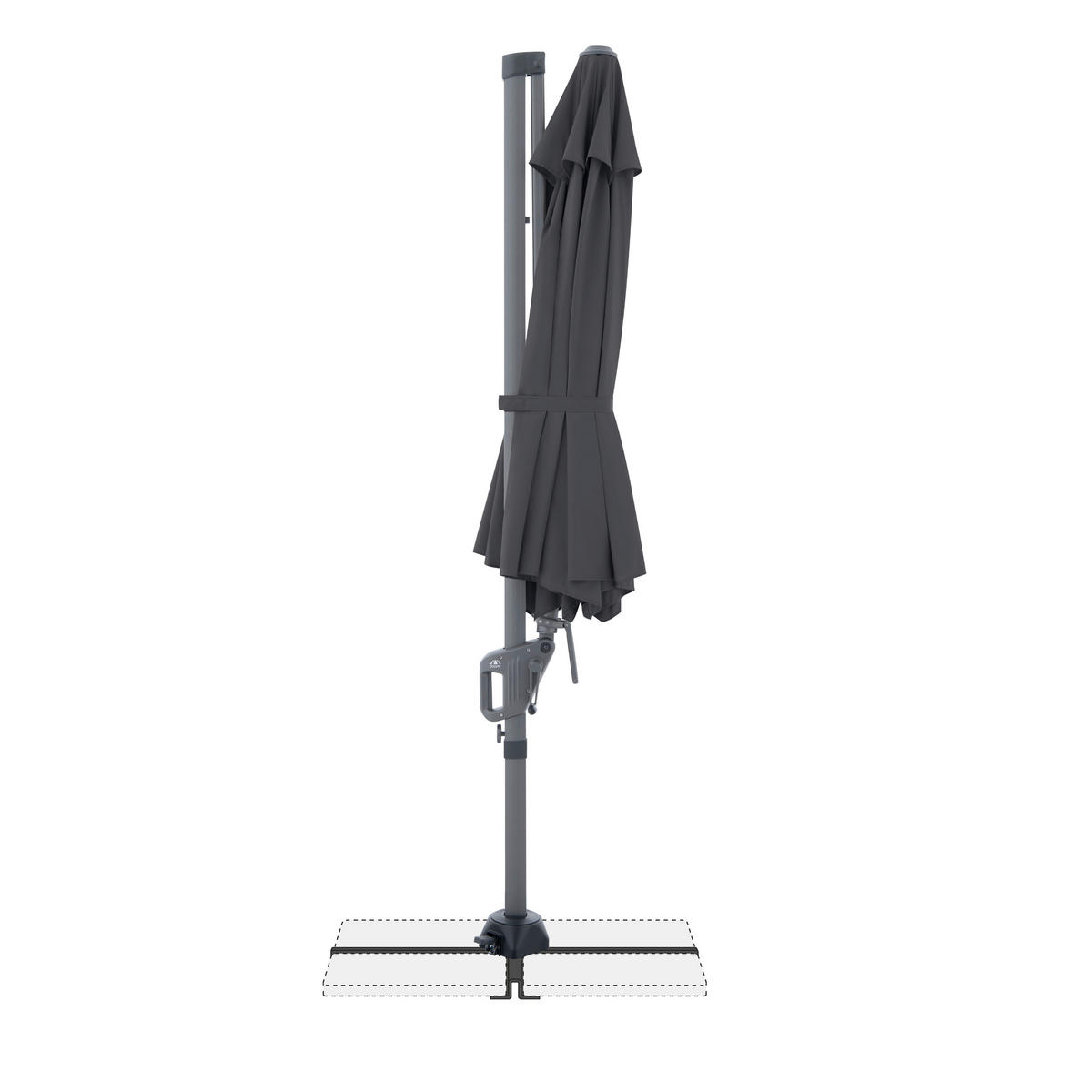 AMPELSCHIRM 310 cm Anthrazit  - Anthrazit, Basics, Textil/Metall (310cm) - Doppler
