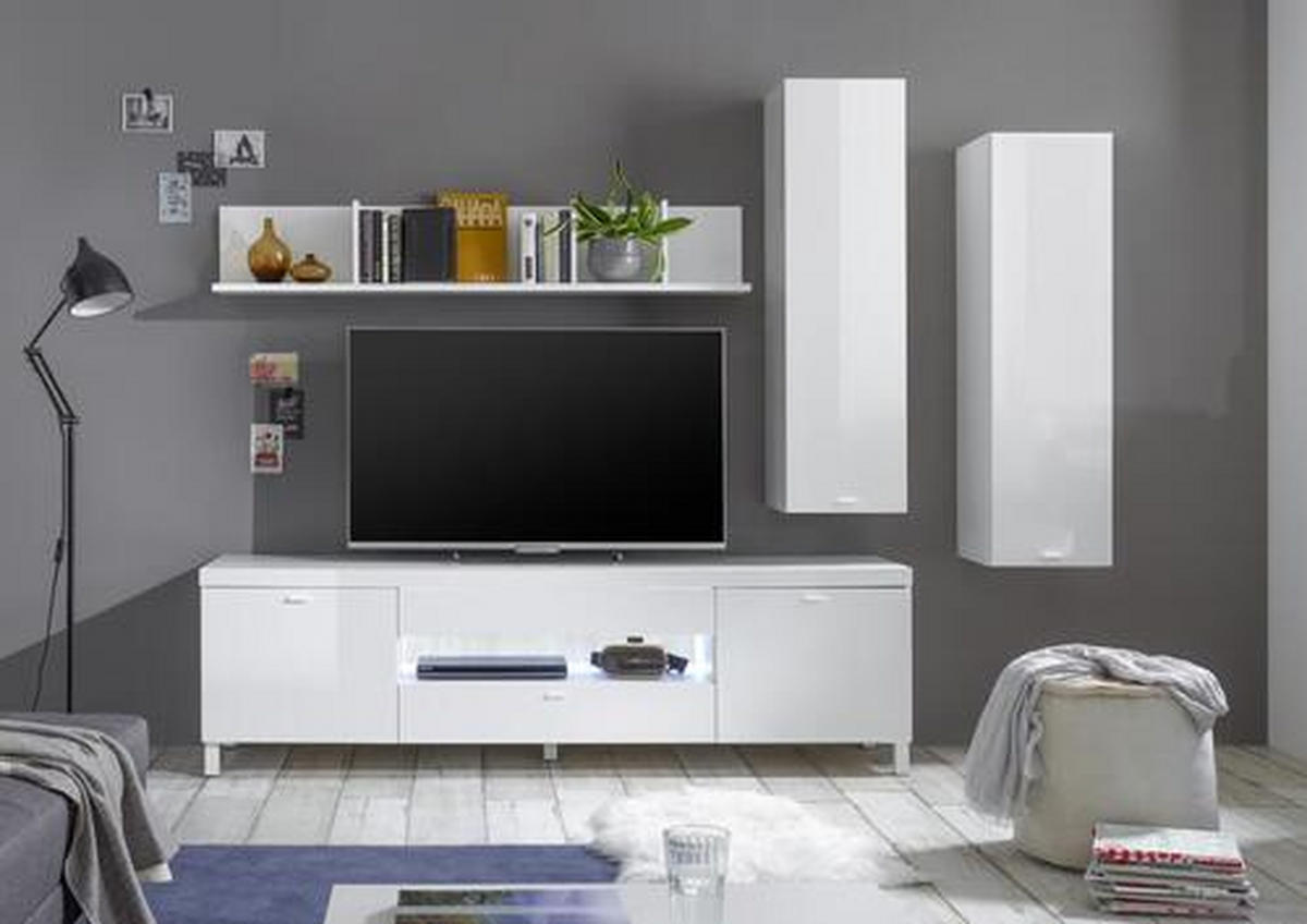 BYRÅ vit  175/84/38 cm  - vit, Modern, trämaterial (175/84/38cm) - Ti'me