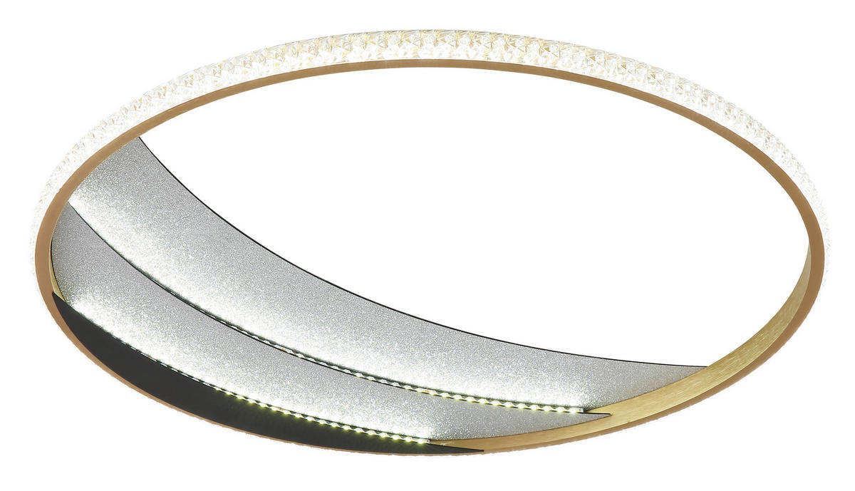 LED-DECKENLEUCHTE 52/6 cm   - Klar/Chromfarben, Design, Kunststoff/Metall (52/6cm) - Globo