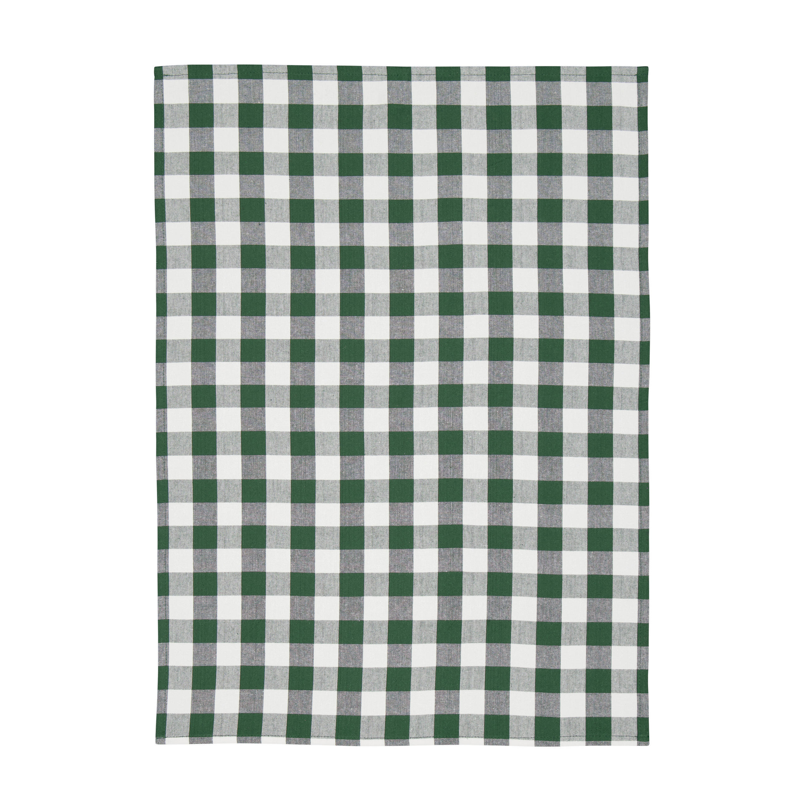 KÖKSHANDDUK grön, vit  - vit/grön, Basics, textil (50/70cm)