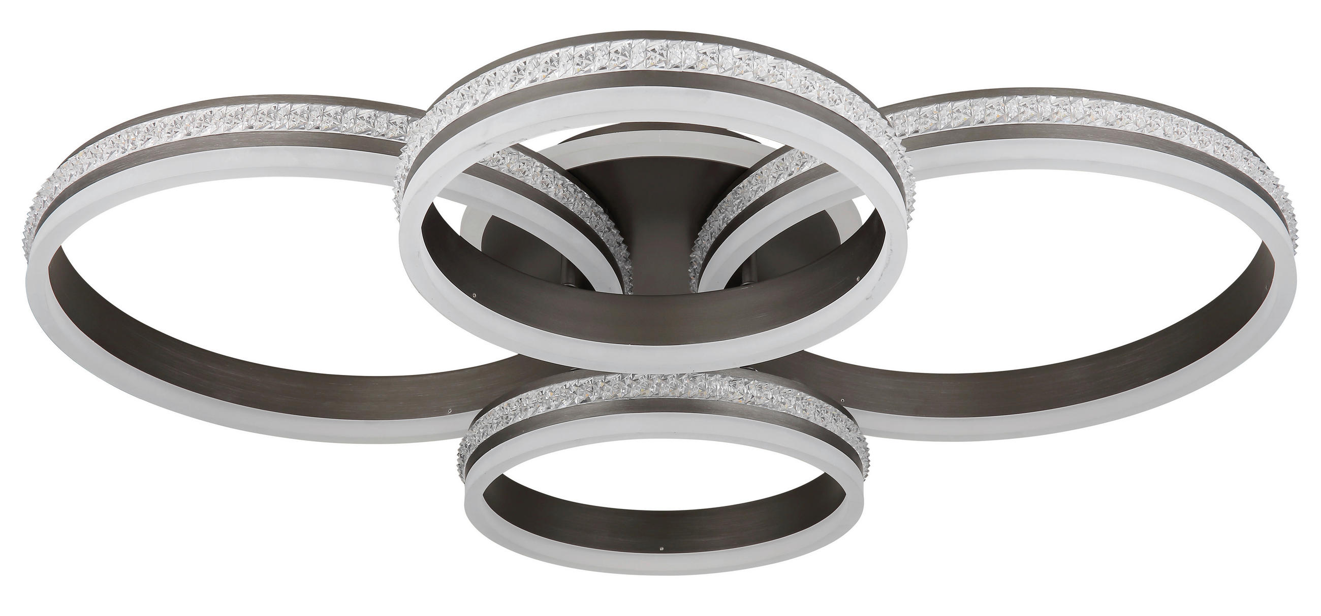 LED SVJETILJKA STROPNA  - boje titana/prozirno, Design, metal/plastika (85/68,5/15cm) - Globo