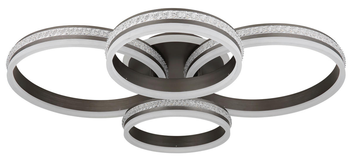 Plafonieră Cu Led - străveziu/opal, Design, plastic/metal (85/68,5/15cm) - Globo