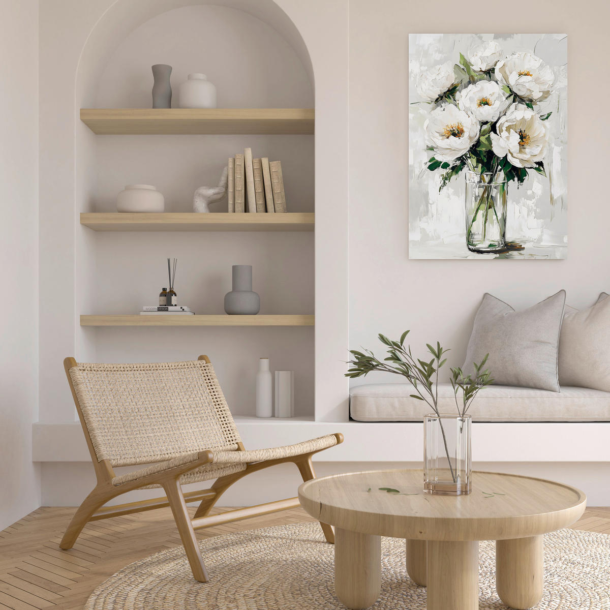 LEINWANDBILD Blumen 60/80 cm  - Multicolor, Basics, Holz/Textil (60/80cm)