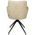 ARMLEHNSTUHL  Stoffauswahl, Sitzfläche 360° drehbar, automatische Rückholfunktion Jacquard  - Beigebraun/Schwarz, Design, Textil/Metall (59/89.5/63cm) - Novel