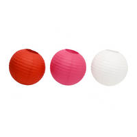 LAMPION - Pink/Rot, LIFESTYLE, Holz/Papier (30cm)