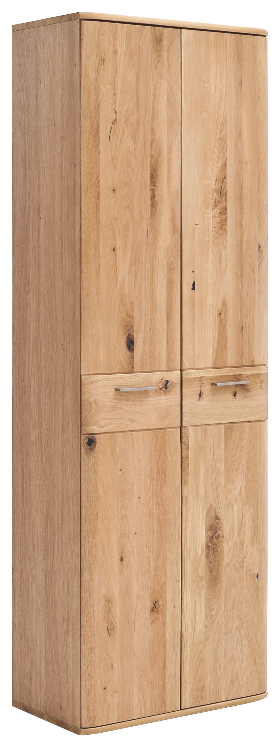 GARDEROBENSCHRANK  in 65/197/38 cm  - Eichefarben/Nickelfarben, Natur, Holz/Holzwerkstoff (65/197/38cm) - Linea Natura