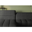 ECKSOFA Anthrazit Flachgewebe Rücken echt, Kopfteilverstellung, Sitztiefenverstellung  - Anthrazit/Schwarz, KONVENTIONELL, Textil/Metall (175/272cm) - Carryhome