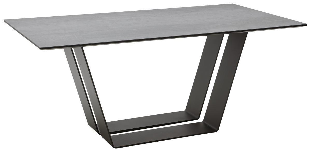 ESSTISCH in Metall, Keramik 180/90/76 cm   - Anthrazit/Schwarz, Design, Keramik/Metall (180/90/76cm) - Ambiente