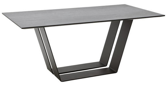 ESSTISCH in Metall, Keramik 180/90/76 cm  - Anthrazit/Schwarz, Design, Keramik/Metall (180/90/76cm) - Ambiente