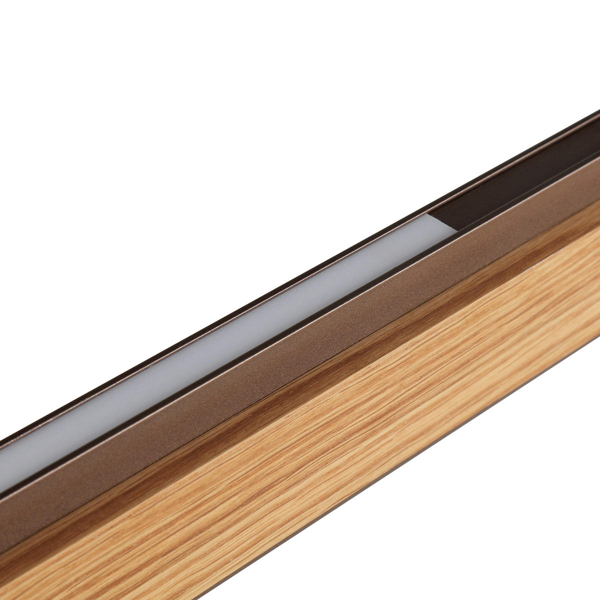LED-HÄNGELEUCHTE ARVISO 127,2/180/6 cm  - Eiche Bianco/Braun, Natur, Holz/Kunststoff (127,2/180/6cm)