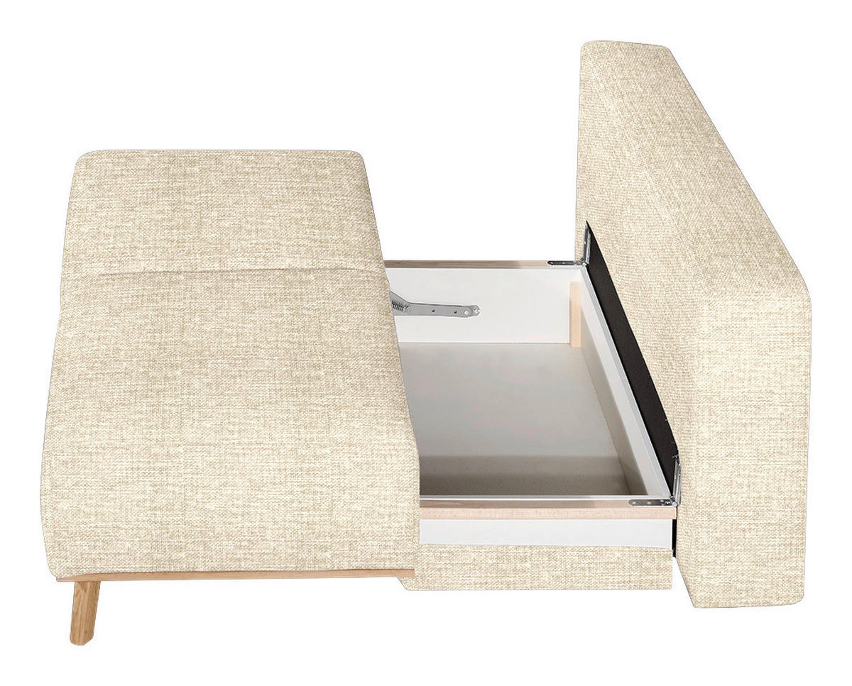 BOXSPRINGSOFA Beige  - Beige, Design, Holz/Textil (203/97/107cm) - Dieter Knoll