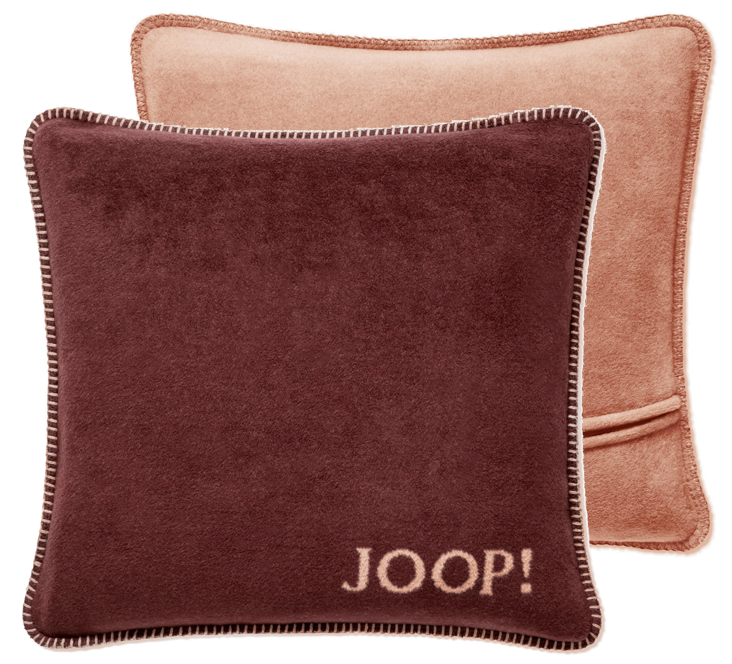 KISSENHÜLLE Uni Doubleface 50/50 cm  - Bordeaux/Orange, Design, Textil (50/50cm) - Joop!
