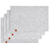 TISCHSET 4er Set LIFE STYLE Textil Filz Hellgrau 45/30 cm  - Hellgrau, Basics, Textil (45/30cm) - Justinus