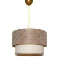 HÄNGELEUCHTE 30/65 cm   - Beige/Creme, Design, Textil/Metall (30/65cm) - P & B
