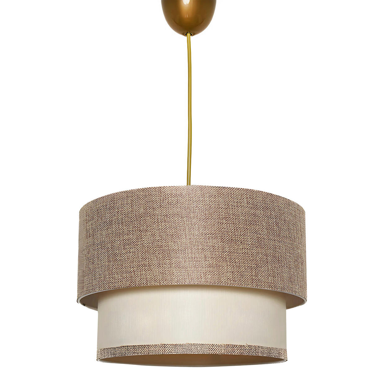 HÄNGELEUCHTE 30/65 cm   - Beige/Creme, Design, Textil/Metall (30/65cm) - P & B