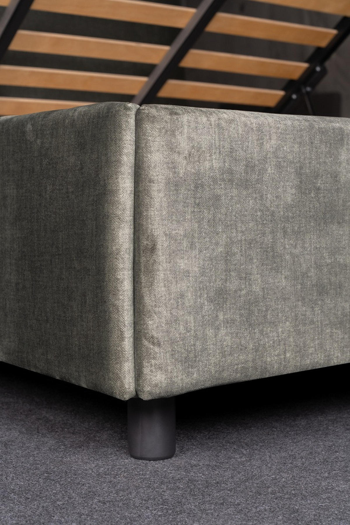 Pat Tapitat, 160/200 cm,  - verde, Modern, lemn/textil (160/200cm) - Hom`in