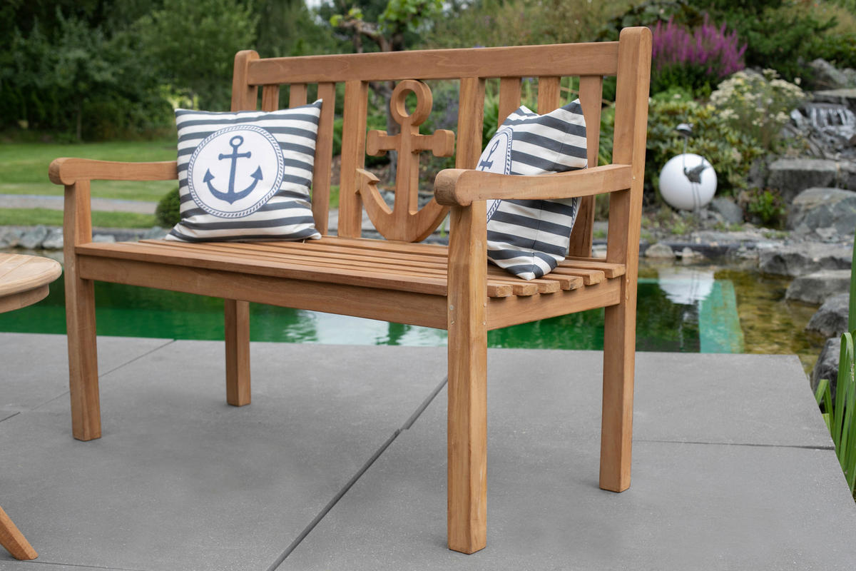 GARTENBANK 120/89/60 cm Teakholz   - Teakfarben, Basics, Holz (120/89/60cm) - Gardenson