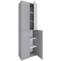 Dulap Pentru Pantofi 70/220/40 cm  - argintiu/negru, Design, plastic/material pe bază de lemn (70/220/40cm) - MID.YOU