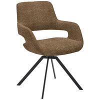 ARMLEHNSTUHL  in Stahl Struktur  - Anthrazit/Cappuccino, Design, Textil/Metall (59/86/63cm) - Venjakob