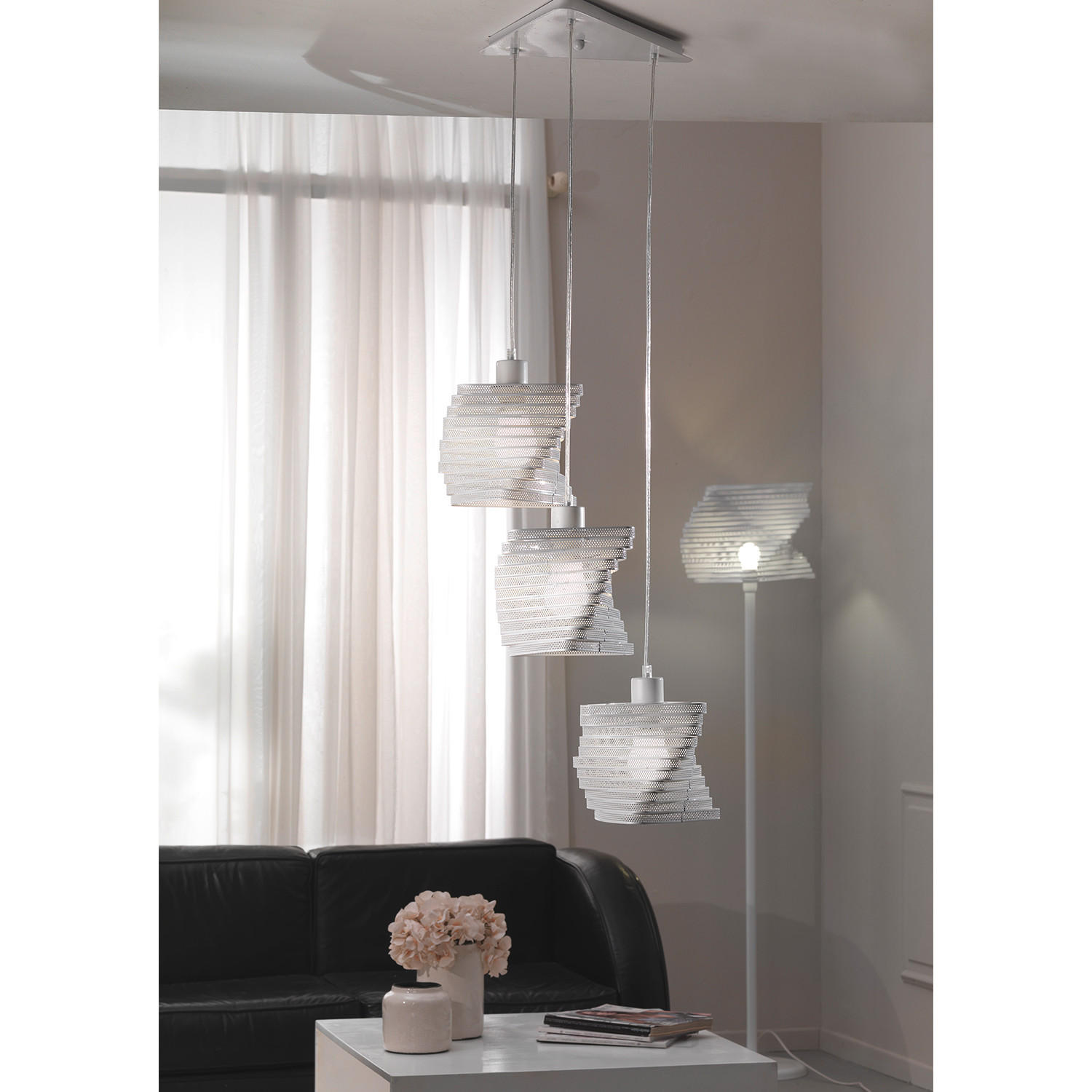 HÄNGELEUCHTE 44/120 cm  - Weiß, Design, Metall (44/120cm)