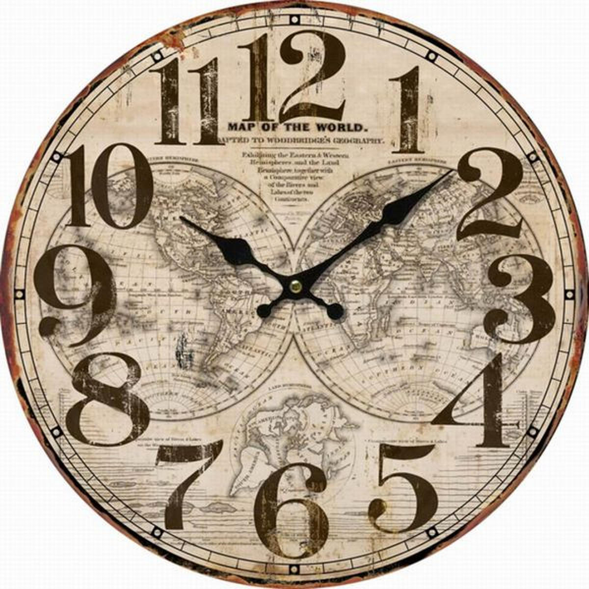 WANDUHR 33,8 cm   - Multicolor, LIFESTYLE, Holz/Papier (33,8cm) - Ambia Home