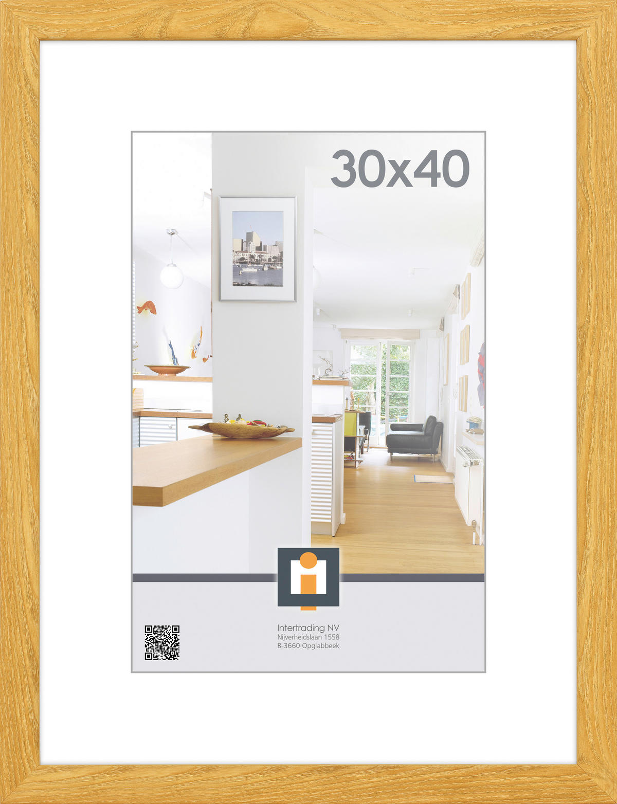 BILDERRAHMEN 33/43/1,5 cm  - Eichefarben, Basics, Glas/Kunststoff (33/43/1,5cm)