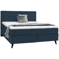 BOXSPRINGBETT 180/200 cm  in Blau  - Blau/Schwarz, Konventionell, Holz/Textil (180/200cm) - Voleo