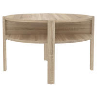 KONFERENČNÝ STOLÍK, dub sonoma, kompozitné drevo, 74,4/74,4/45,5 cm - farba duba/dub sonoma, Romantik / Landhaus, kompozitné drevo (74,4/74,4/45,5cm) - Hom`in