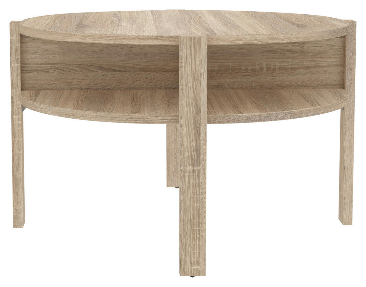 KONFERENČNÝ STOLÍK, dub sonoma, kompozitné drevo, 74,4/74,4/45,5 cm - farba duba/dub sonoma, Romantik / Landhaus, kompozitné drevo (74,4/74,4/45,5cm) - Hom`in