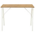 SCHREIBTISCH 100/60/75 cm Weiß, Eiche Artisan  - Weiß/Eiche Artisan, Design, Holzwerkstoff/Metall (100/60/75cm) - Carryhome
