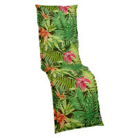 RELAXSESSELAUFLAGE in Grün, Dunkelgrün, Hellgrün Floral  - Dunkelgrün/Hellgrün, Design, Textil (50/8/170cm)