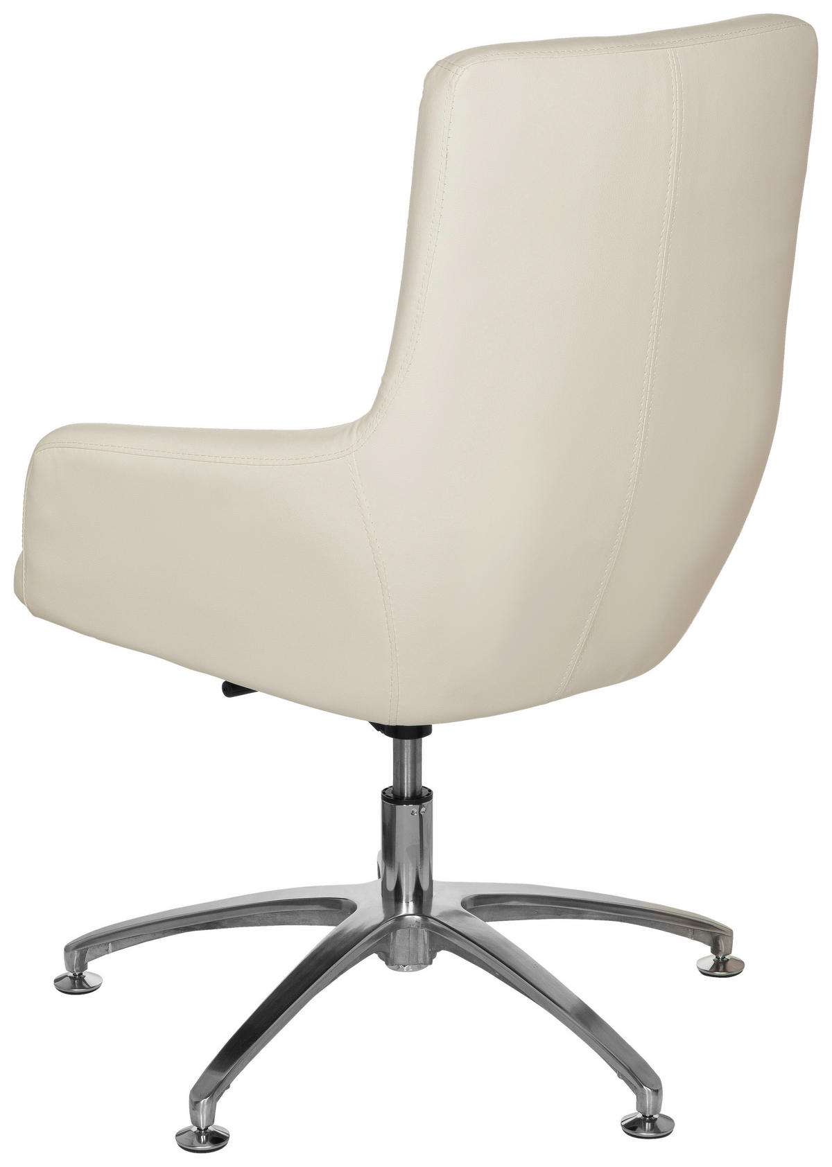 KONFERENČNI STOL kovina, tekstil krem barve  - barve kroma/krem barve, Moderno, kovina/tekstil (60/108/48cm) - MID.YOU