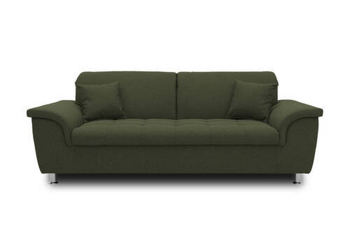 2-SITZER-SOFA in Webstoff Grün  - Chromfarben/Grün, KONVENTIONELL, Textil/Metall (210/81/97cm) - MID.YOU