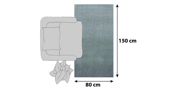 HOCHFLORTEPPICH 80/150 cm ATA 7000 Beige - Beige, Design, Textil (80/150cm) - Novel