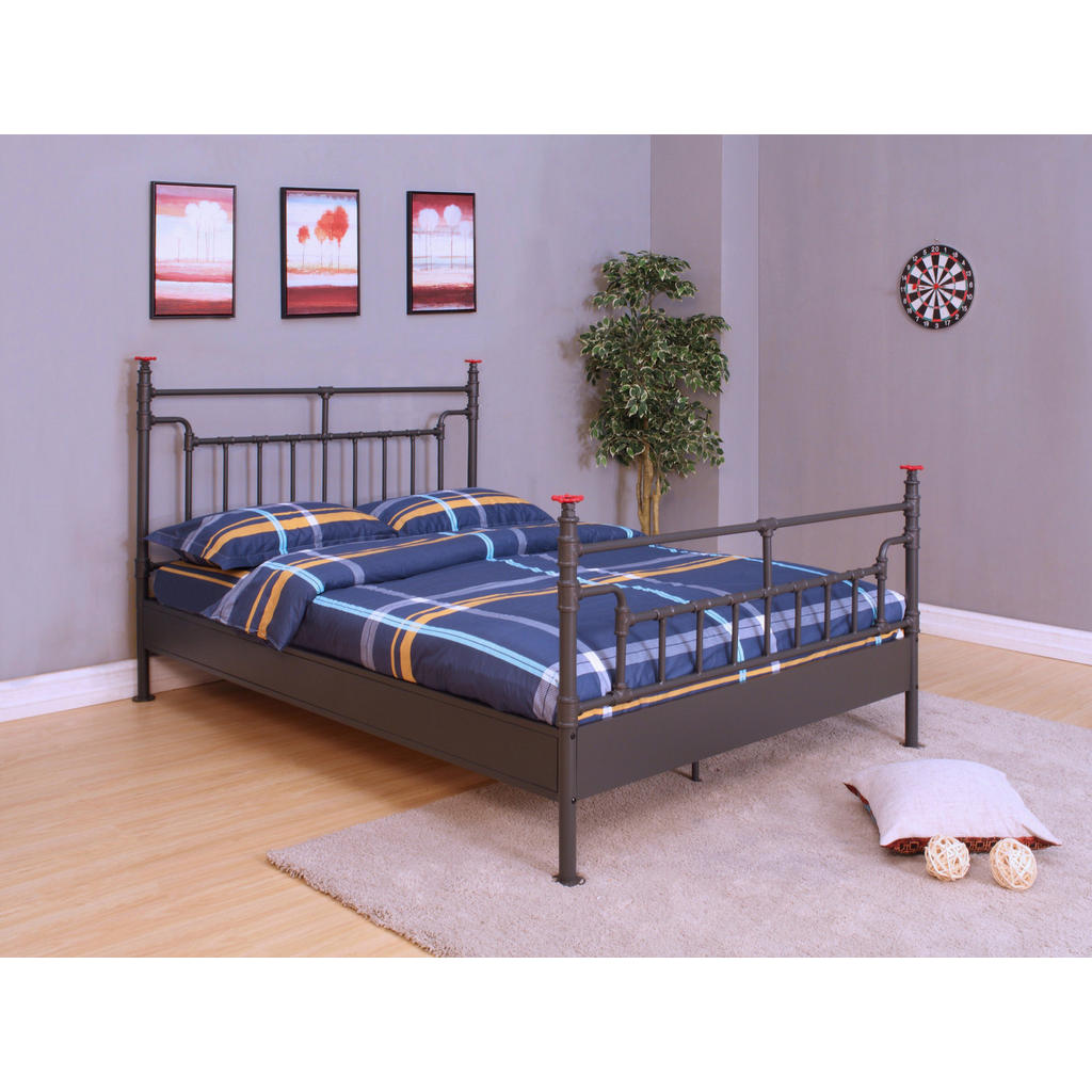 Thumbnail - Livetastic Metallbett Punto, Anthrazit, Metall, Höhe ca. 16-20 cm, 140x200 cm, für Lattenrost geeignet, Schlafzimmer, Be...