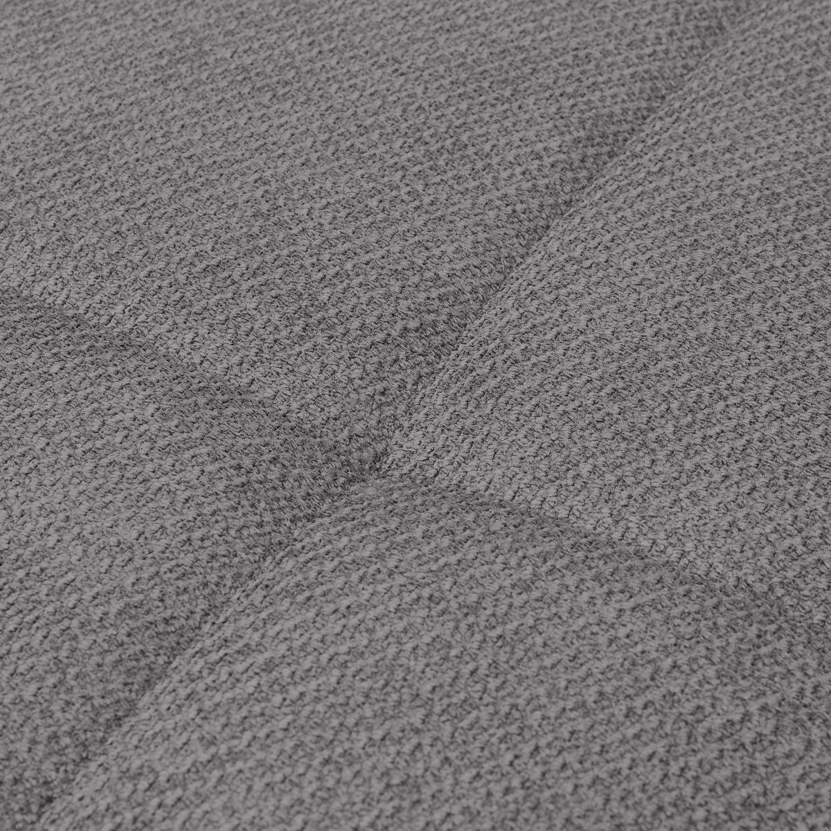 ECKSOFA Hellgrau Webstoff  - Hellgrau/Schwarz, KONVENTIONELL, Textil/Metall (292/192cm) - Carryhome