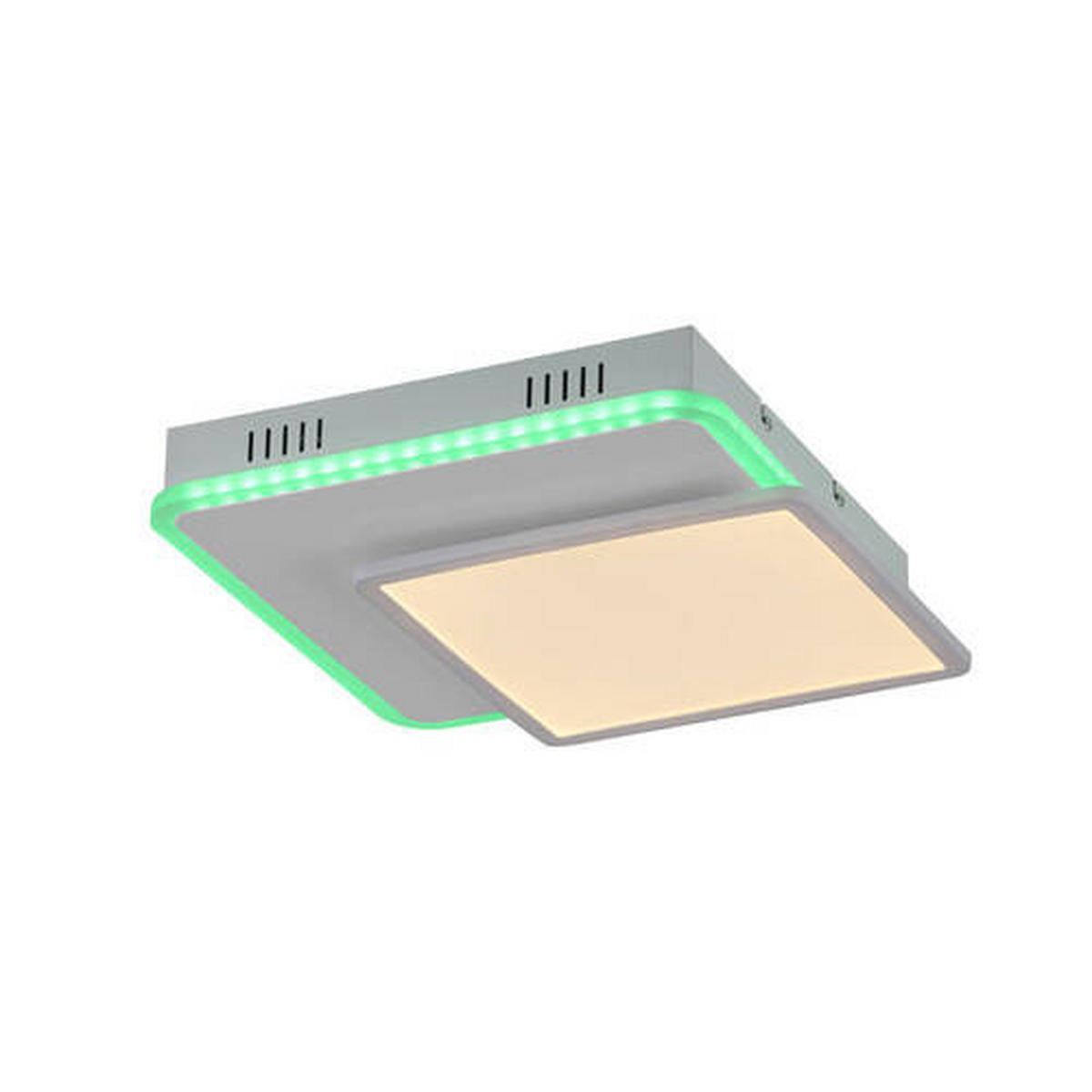 LED-Deckenleuchte Arenda 45,3/45,3/7,5 cm   - Weiß, Design, Kunststoff/Metall (45,3/45,3/7,5cm)