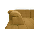 ECKSOFA in Webstoff Currygelb  297/216 cm  - Currygelb/Schwarz, Design, Holz/Textil (297/216cm) - Xora
