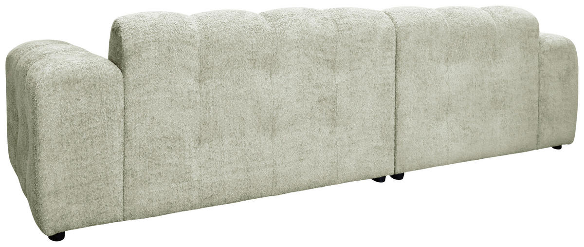 ECKSOFA RUNO Beige Bouclé  - Beige/Schwarz, Design, Kunststoff/Textil (175/270cm) - MID.YOU
