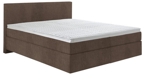 BOXSPRINGBETT 160/200 cm  in Braun  - Schwarz/Braun, KONVENTIONELL, Kunststoff/Textil (160/200cm) - Hom`in